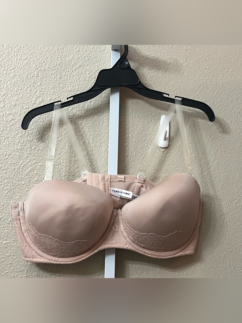 Torrid Nude Lace Push-Up Strapless Bra